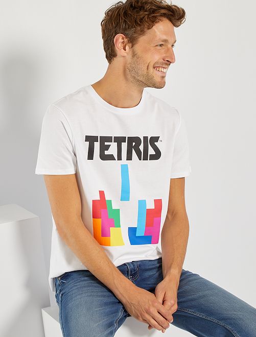 Camiseta 'Tetris'                             blanco 
