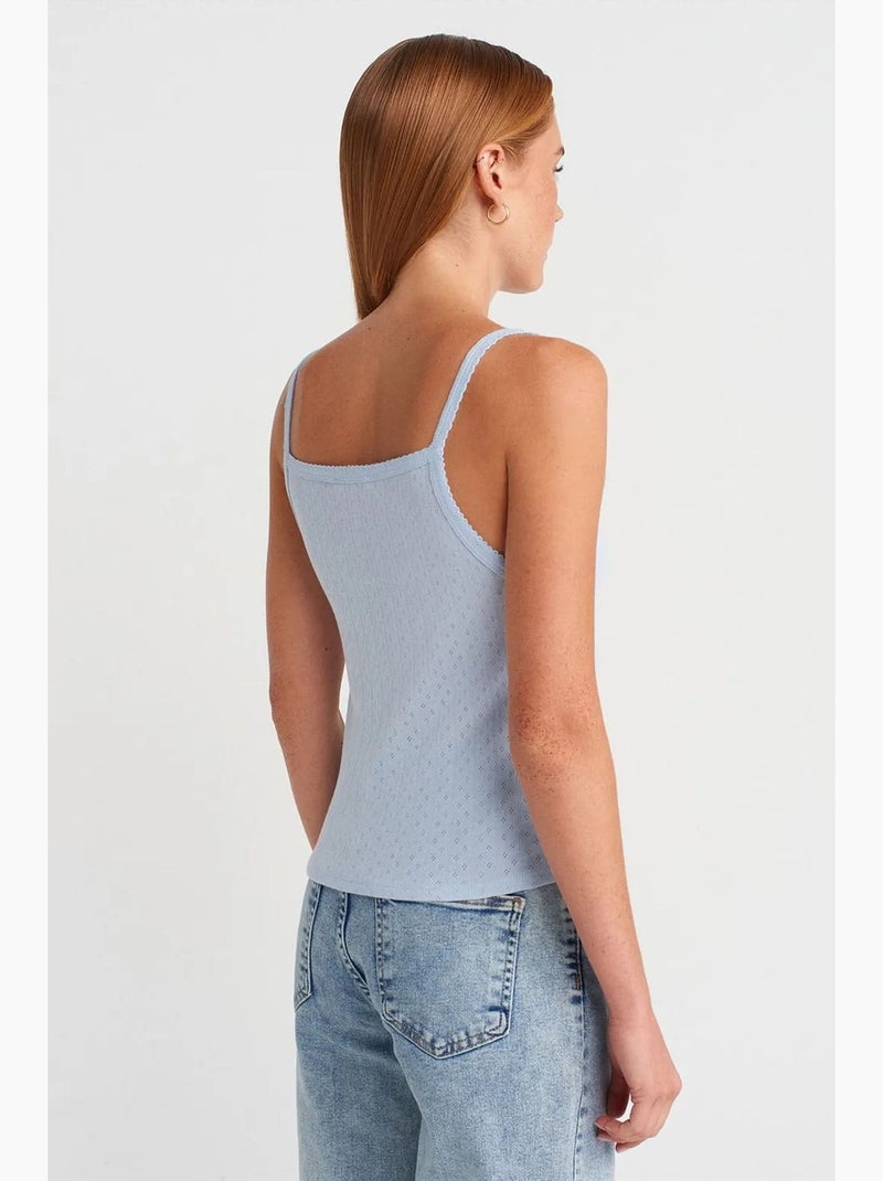 Camiseta texturizada de algodón modal dilvin Azul cielo - Kiabi