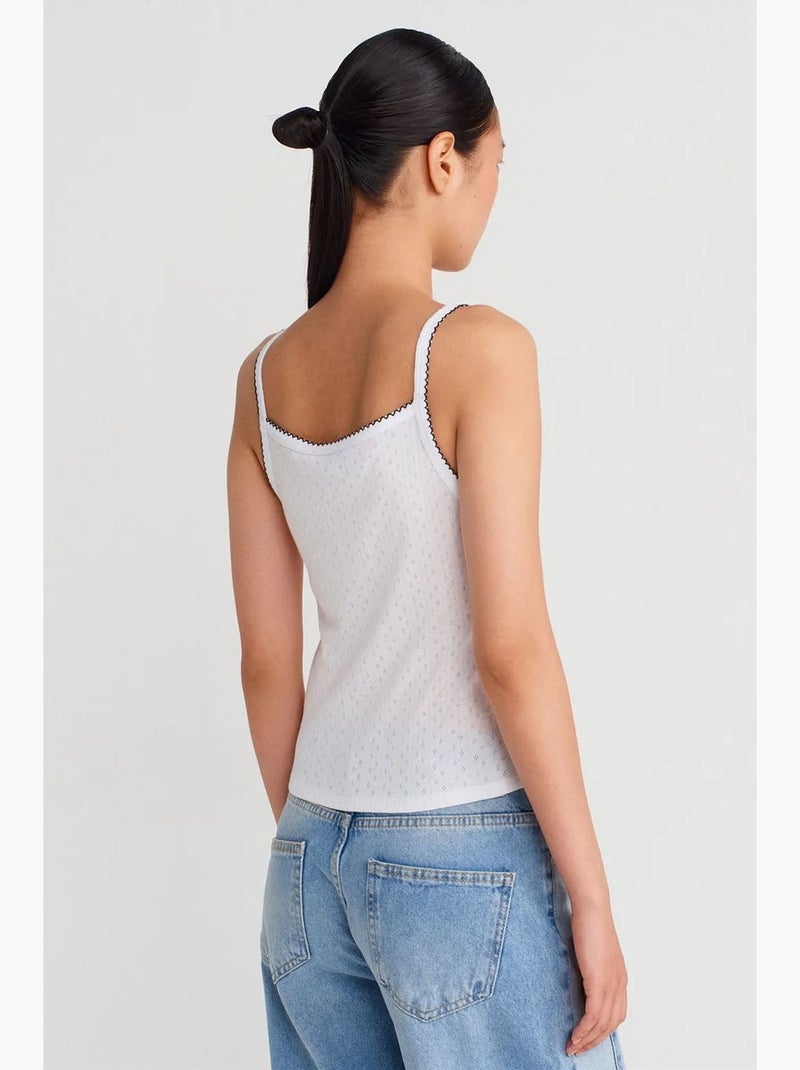 Camiseta texturizada de algodón modal dilvin Blanco - Kiabi