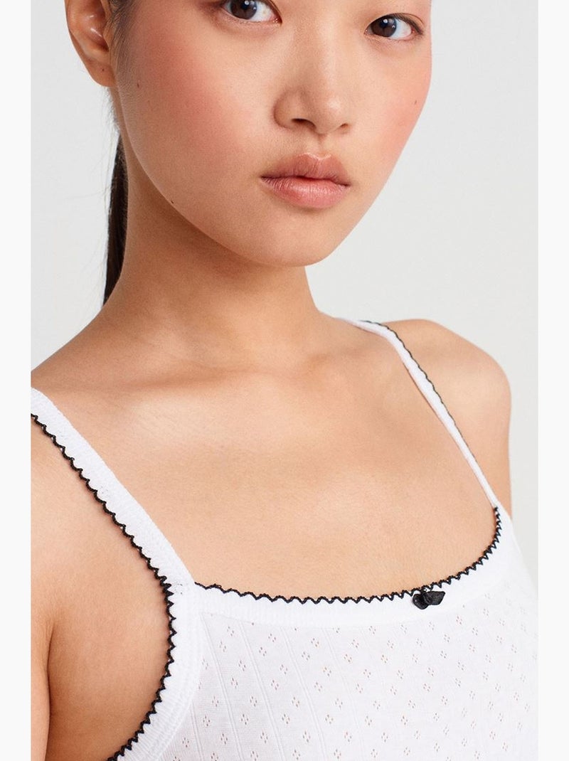 Camiseta texturizada de algodón modal dilvin Blanco - Kiabi