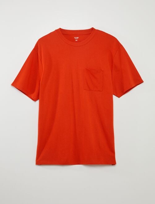 Camiseta texturizada lisa - Kiabi