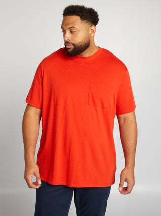 Camiseta texturizada lisa