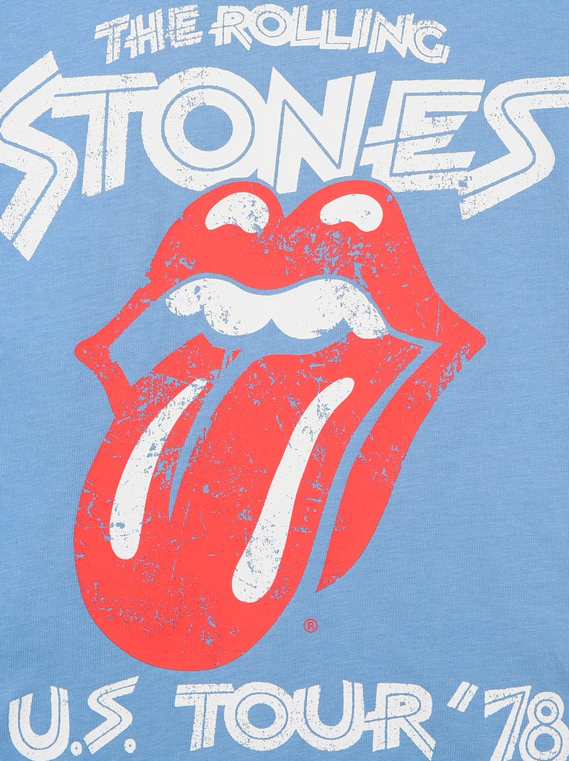 Camiseta 'The Rolling Stone' de manga corta Azul - Kiabi