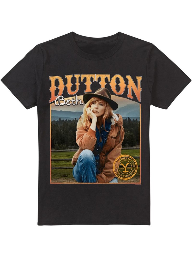 Camiseta thoughts de beth dutton para hombre - yellowstone Negro - Kiabi
