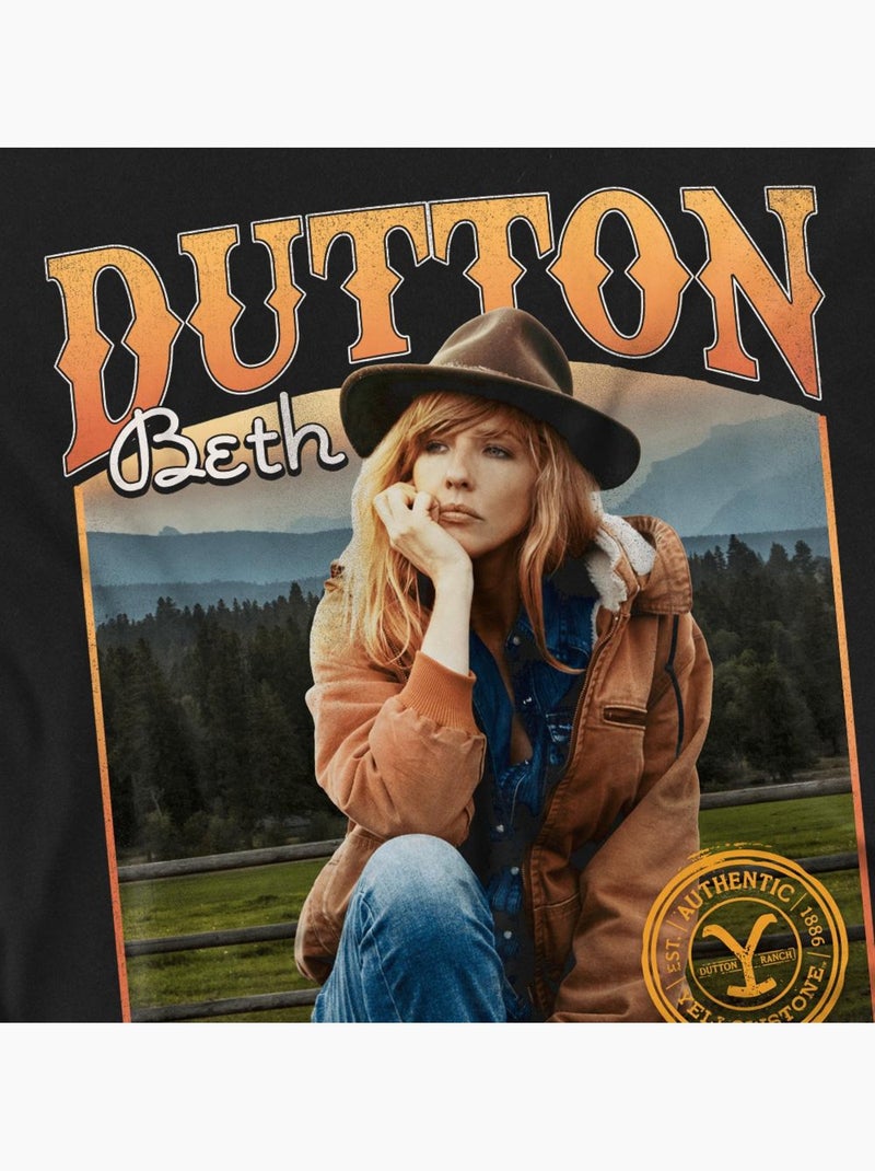 Camiseta thoughts de beth dutton para hombre - yellowstone Negro - Kiabi
