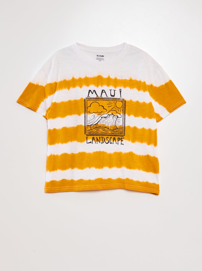 Camiseta tie-dye AMARILLO - Kiabi
