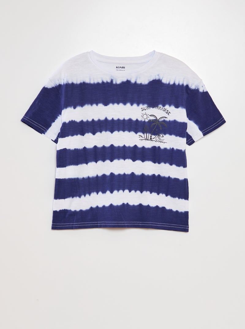Camiseta tie-dye AZUL - Kiabi