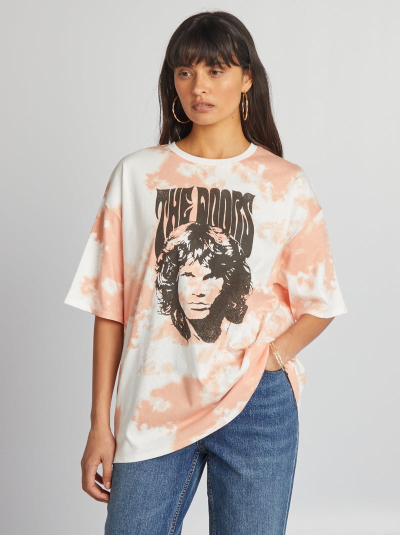 Camiseta tie-dye 'The Doors' ROSA - Kiabi