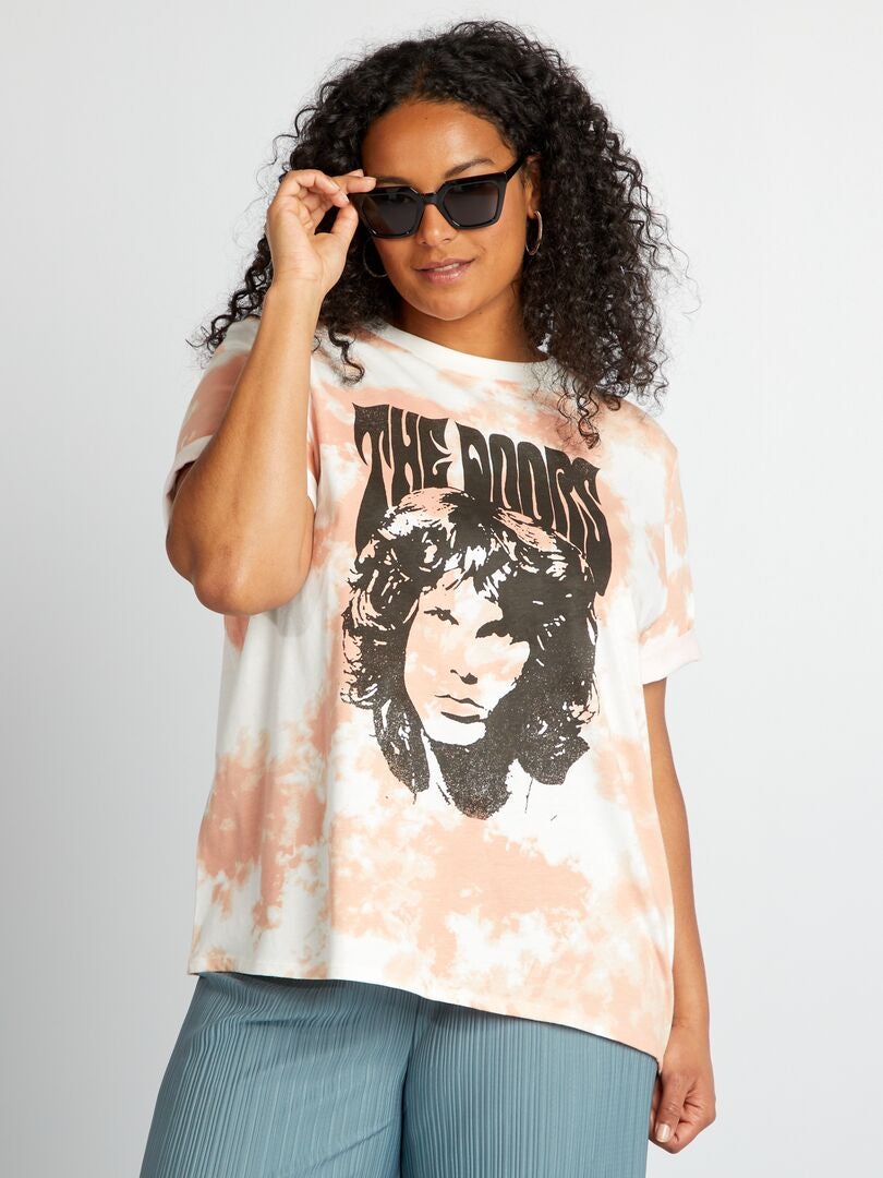 Camiseta tie-dye 'The Doors' ROSA - Kiabi