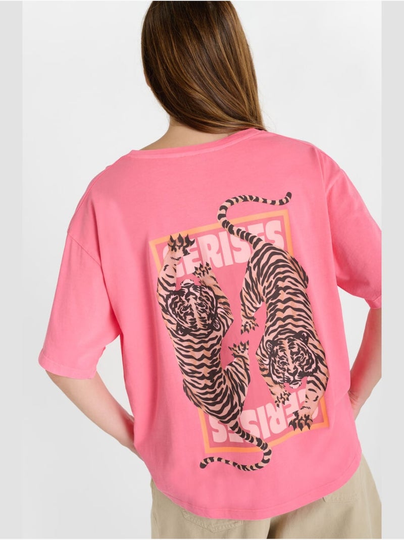 Camiseta TIGRES Rosa - Kiabi