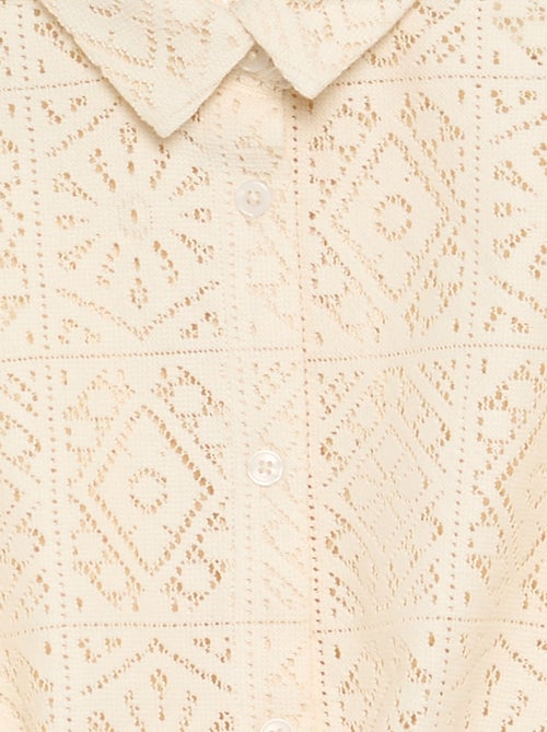 Camiseta tipo blusa de ganchillo calado - Kiabi