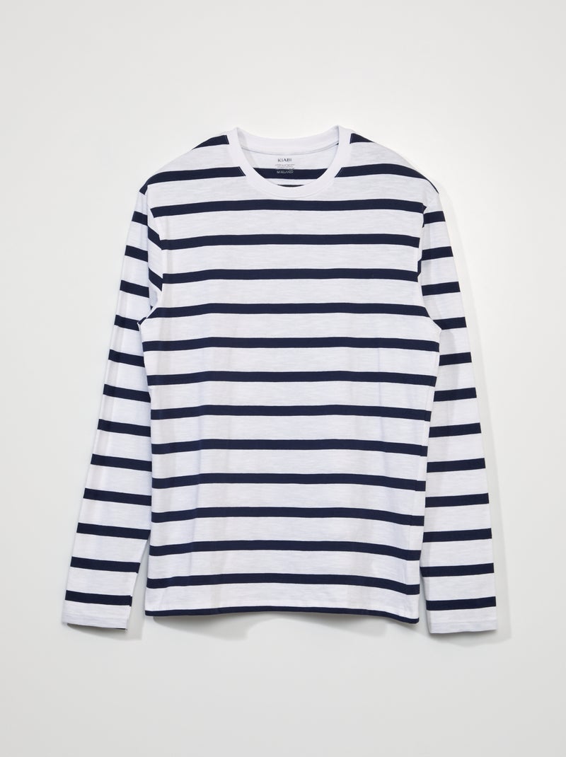 Camiseta tipo marinera blanco - Kiabi