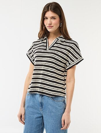 Camiseta tipo polo colorida