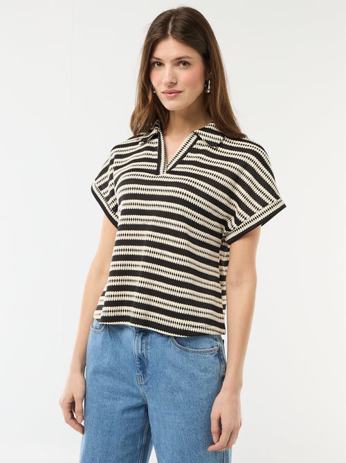 Camiseta tipo polo colorida - Kiabi