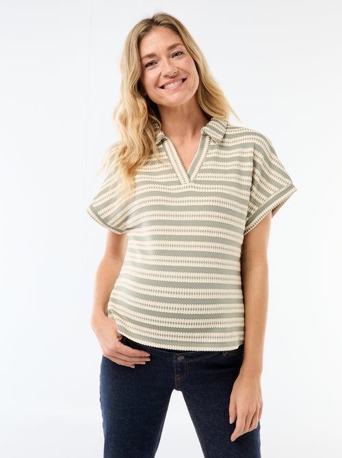 Camiseta tipo polo colorida - Kiabi