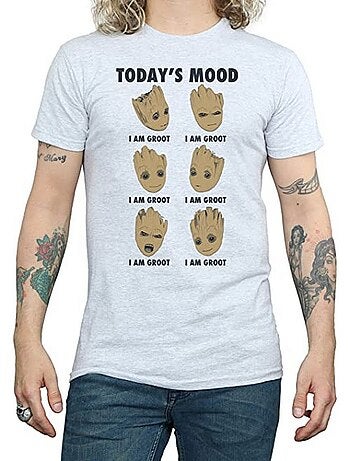Camiseta today´s mood de bebé groot para hombre - guardians of the galaxy