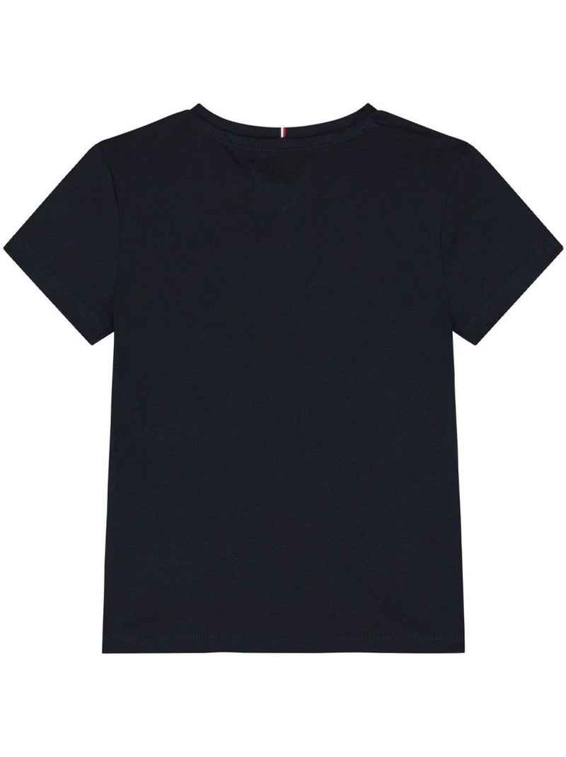 Camiseta Tommy Hilfiger de niña con logo metalizado Azul marino - Kiabi