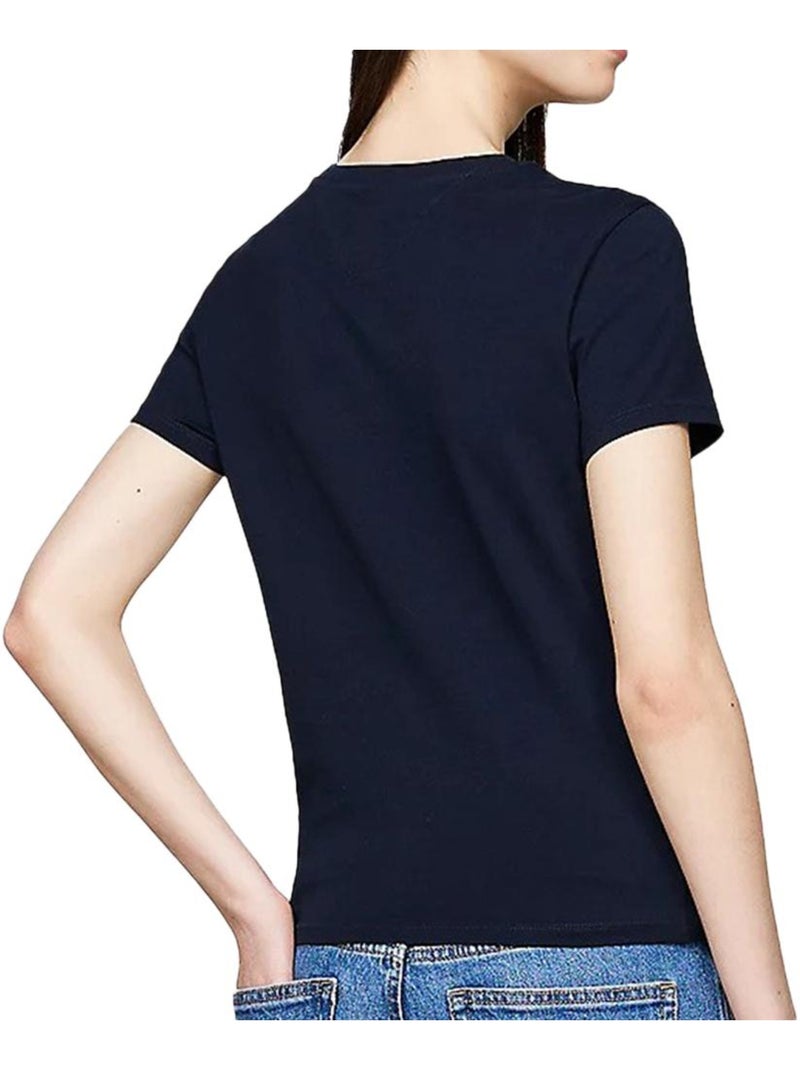 Camiseta tommy hilfiger para mujer Azul marino - Kiabi