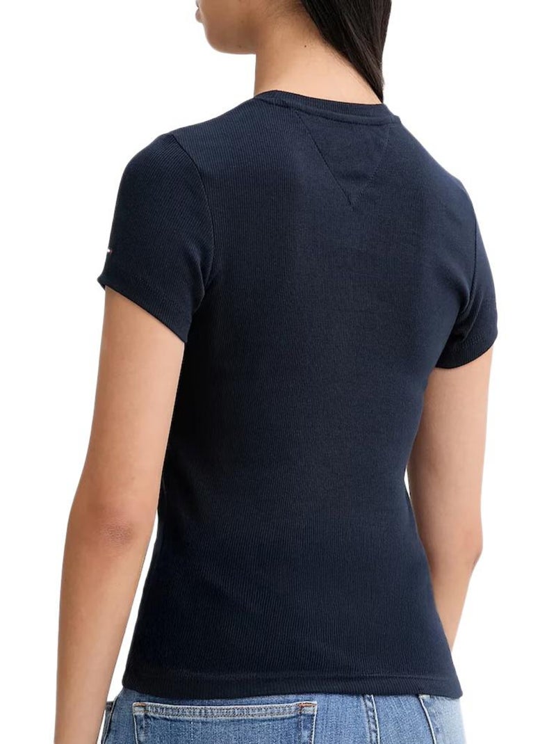 Camiseta tommy hilfiger para mujer Azul marino - Kiabi