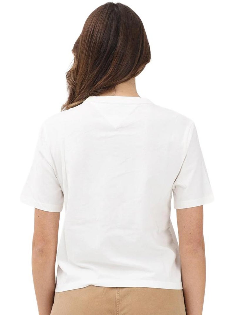 Camiseta Tommy Hilfiger para Mujer con Logo Blanco - Kiabi