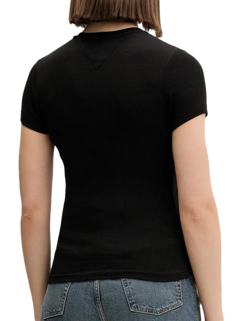 Camiseta Tommy Hilfiger para Mujer Negro - Kiabi