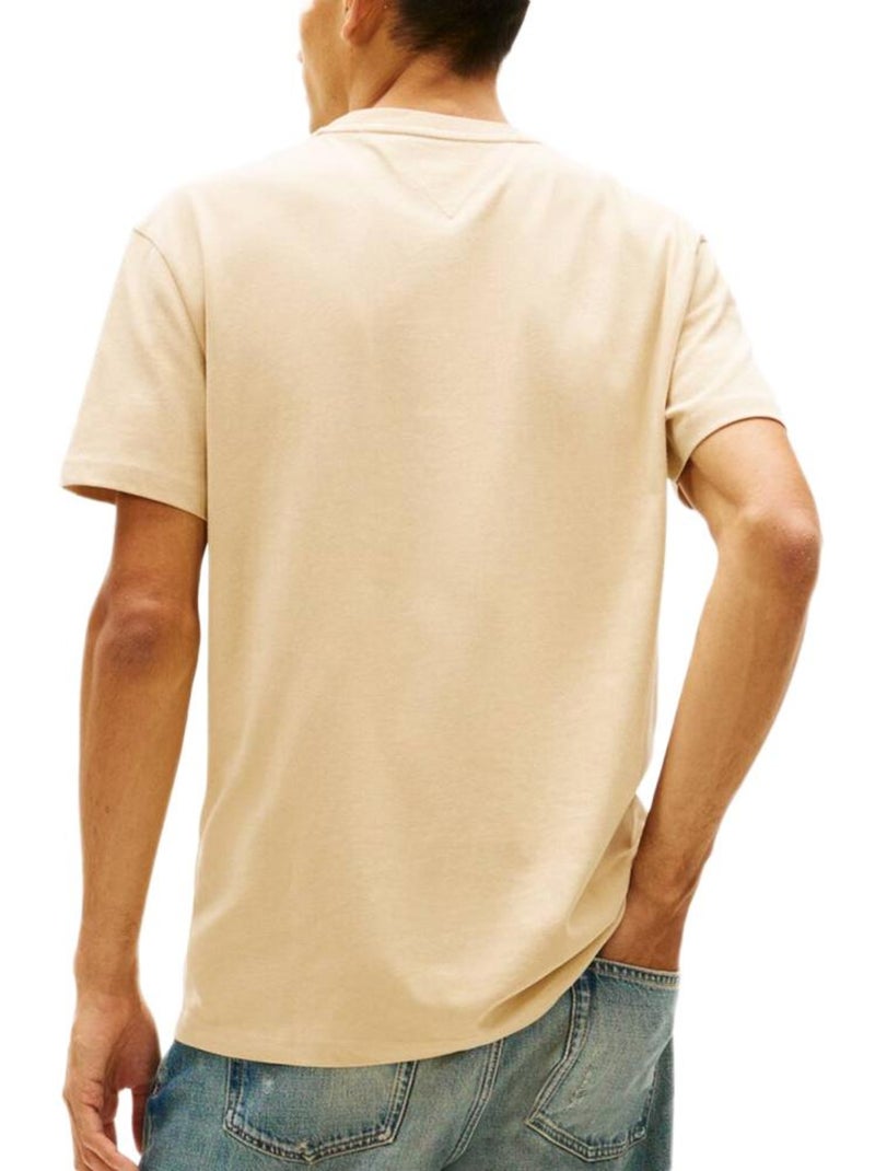 Camiseta tommy hilfiger signature regular fit para hombre Beige - Kiabi