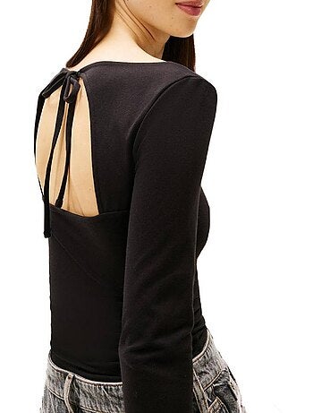 Camiseta Tommy Hilfiger Slim con Bandera para Mujer