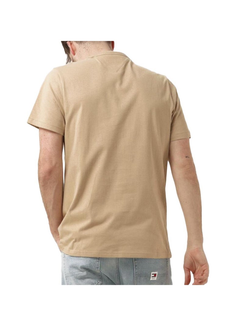 Camiseta Tommy Jeans con Detalles Acanalados para Hombre Beige - Kiabi