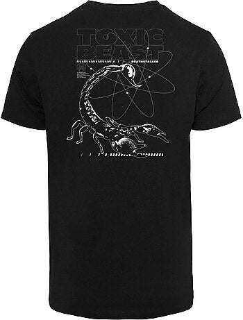 Camiseta toxic beast diseño estampado en espalda para hombre - mister tee