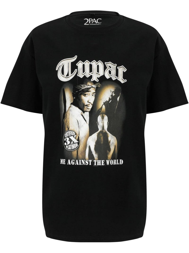 Camiseta tupac matw sepia para hombre - mister tee Negro - Kiabi