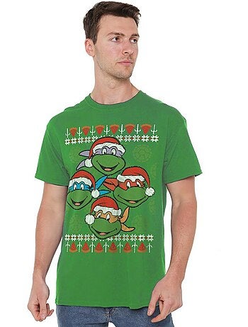 Camiseta ugly jersey de navidad para hombre - teenage mutant ninja turtles