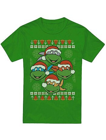 Camiseta ugly jersey de navidad para hombre - teenage mutant ninja turtles