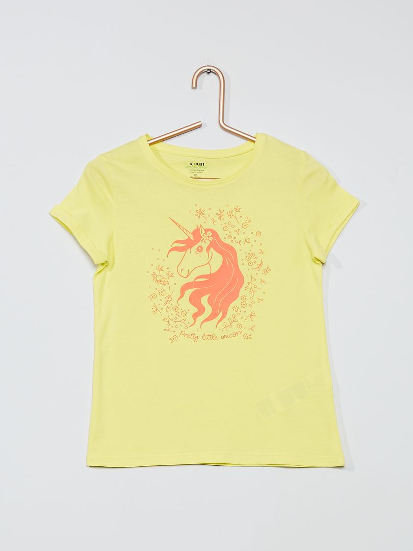 Camiseta  'unicornio' AMARILLO - Kiabi