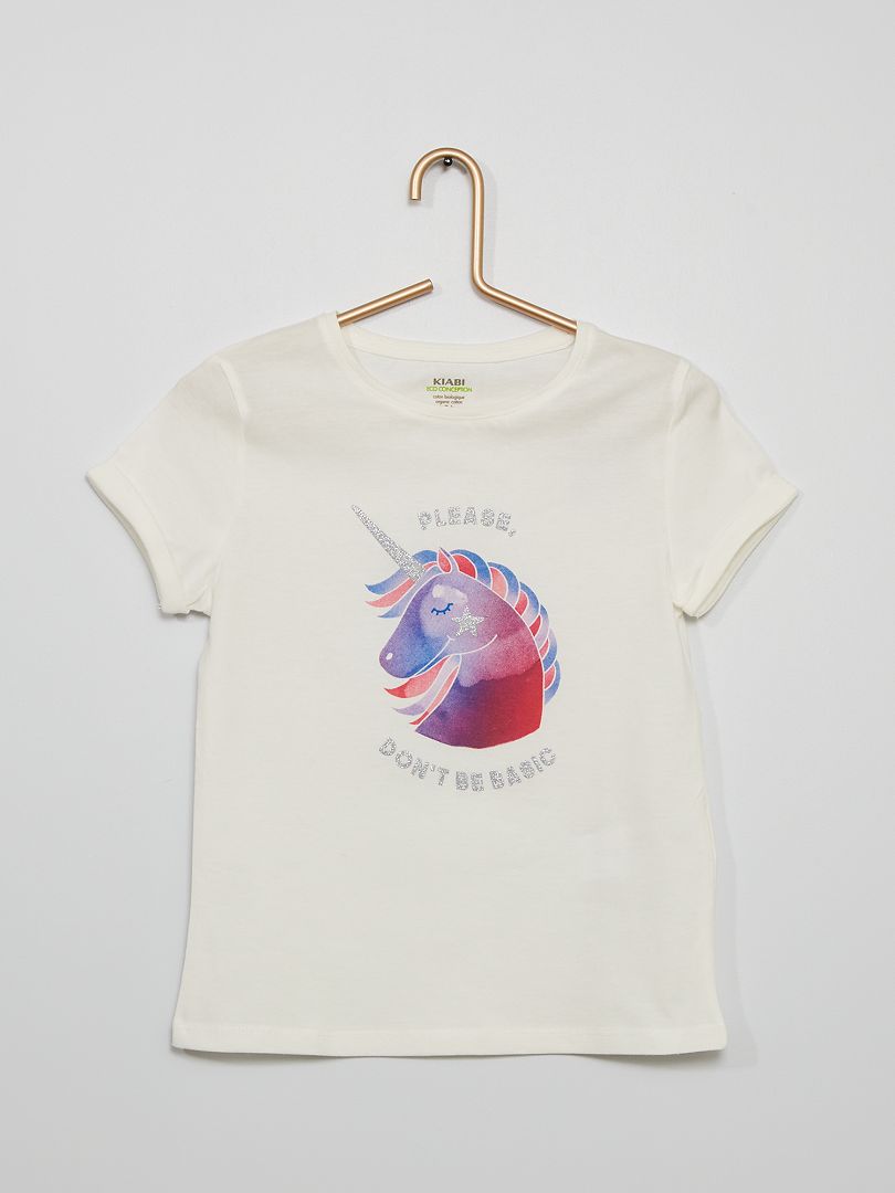Camiseta 'unicornio' BEIGE - Kiabi