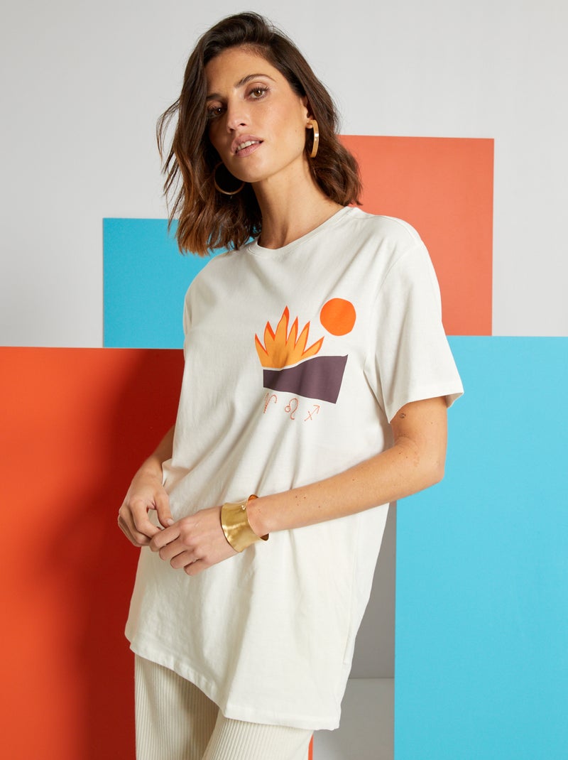 Camiseta unisex BLANCO - Kiabi