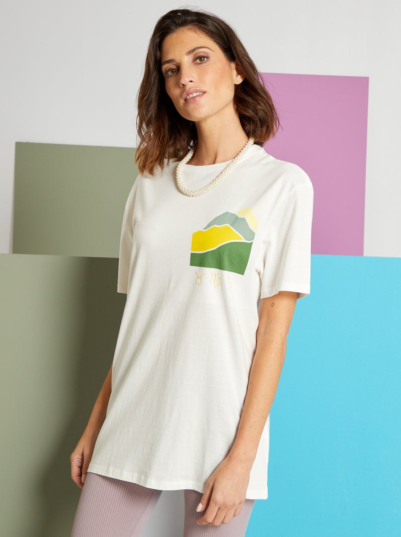 Camiseta unisex BLANCO - Kiabi