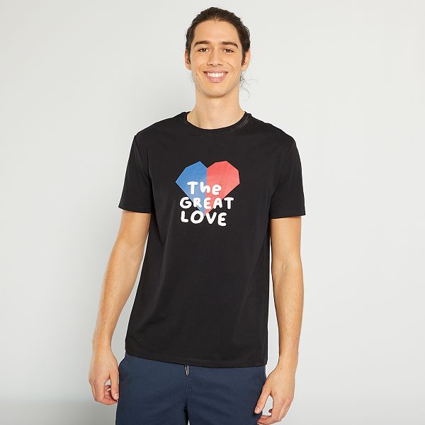 Camiseta unisex Hombre talla S-XXL - NEGRO - Kiabi - 5,00€