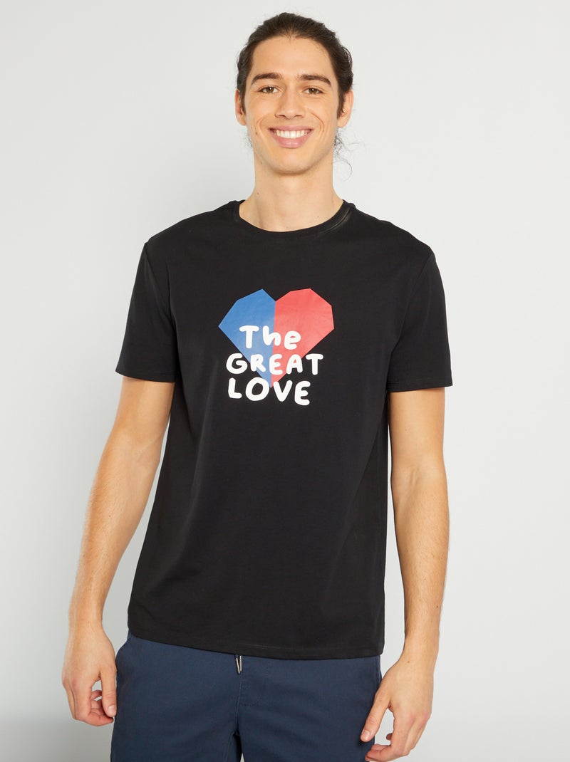 Camiseta unisex NEGRO - Kiabi