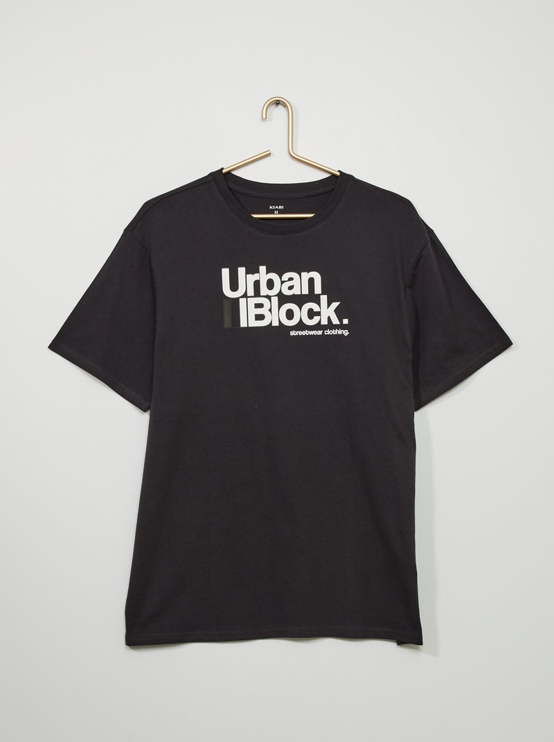 Camiseta 'Urban Block' NEGRO - Kiabi