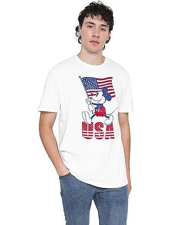 Camiseta usa de mickey mouse para hombre - disney