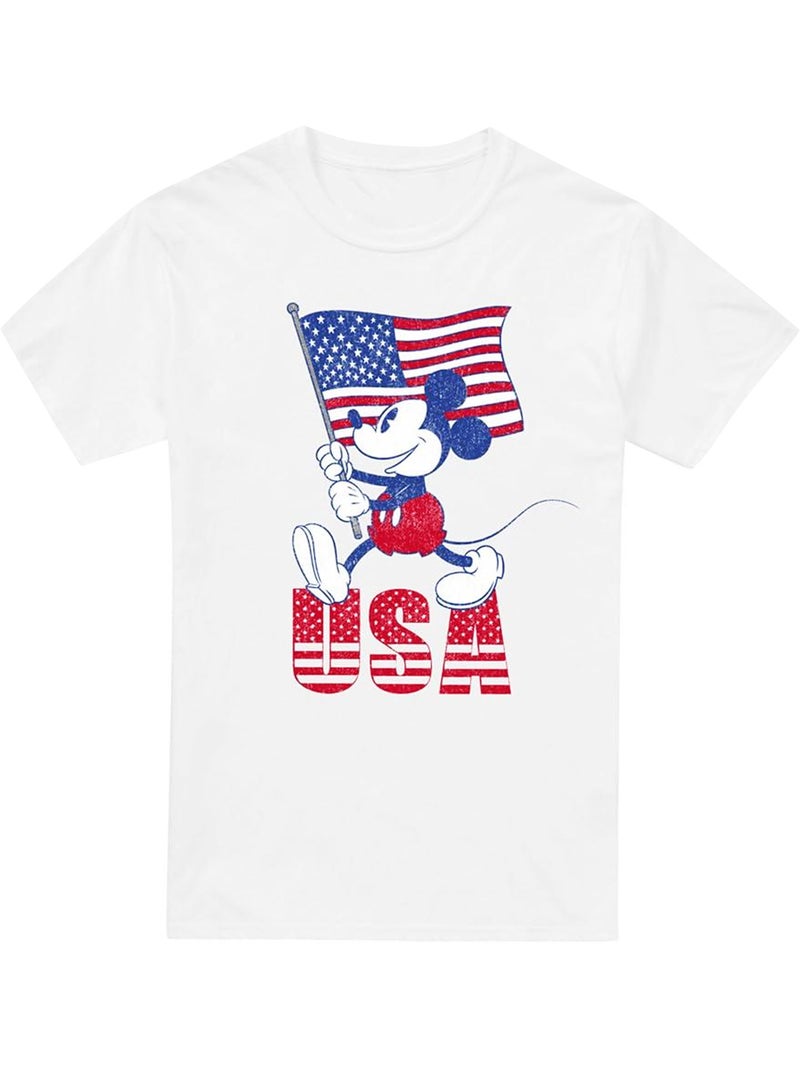 Camiseta usa de mickey mouse para hombre - disney Blanco - Kiabi