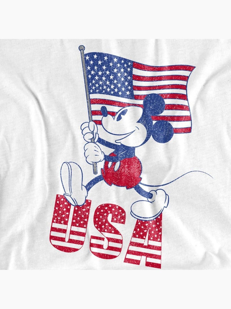 Camiseta usa de mickey mouse para hombre - disney Blanco - Kiabi
