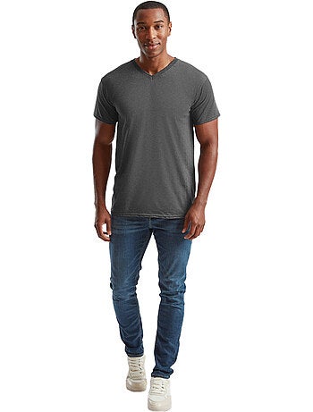 Camiseta valueweight de jaspeado para adultos unisex - fruit of the loom