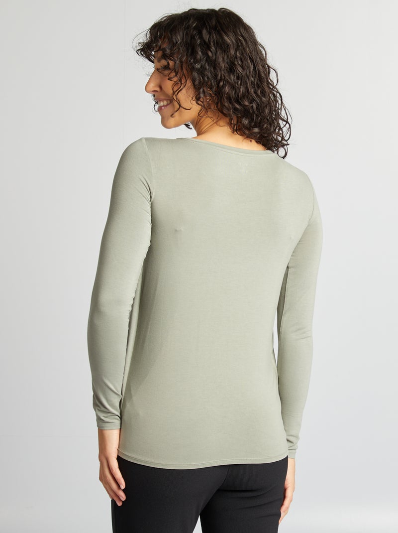 Camiseta vaporosa de lactancia VERDE - Kiabi