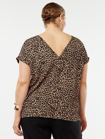 Camiseta vaporosa de punto gofrado