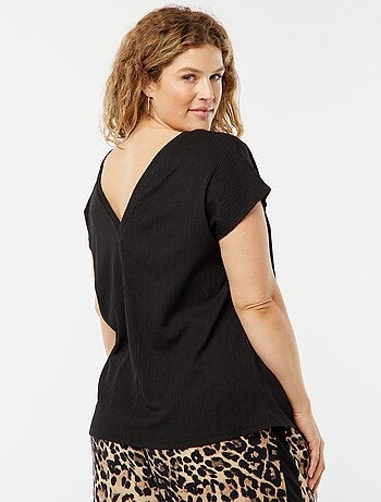 Camiseta vaporosa de punto gofrado