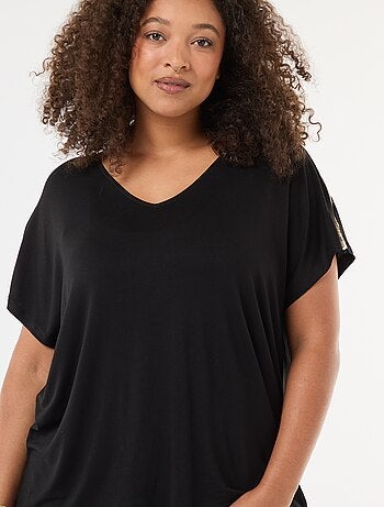 Camiseta 'Vero Moda' con cuello en V y lentejuelas