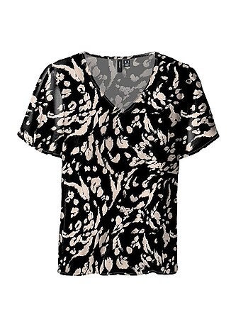 Camiseta Vero Moda de cuello pico con estampado para mujer,