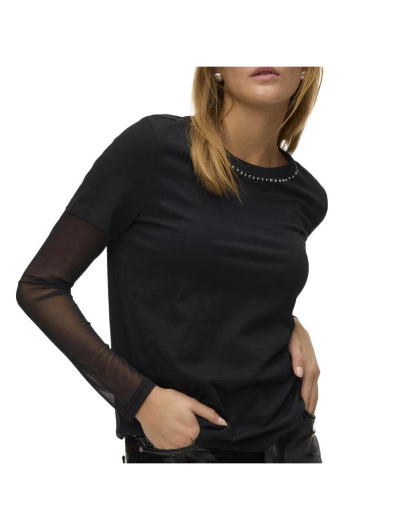 Camiseta Vero Moda para Mujer Color Violeta ciruela - Kiabi