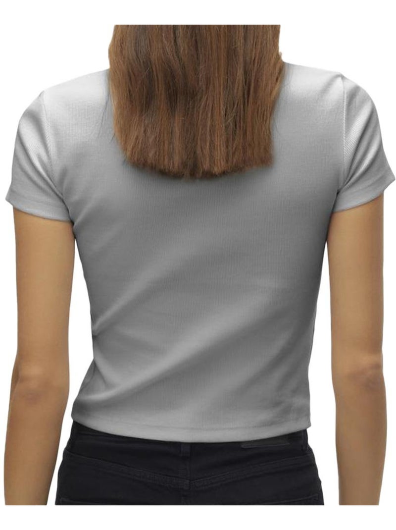 Camiseta Vero Moda para Mujer Gris plateado - Kiabi